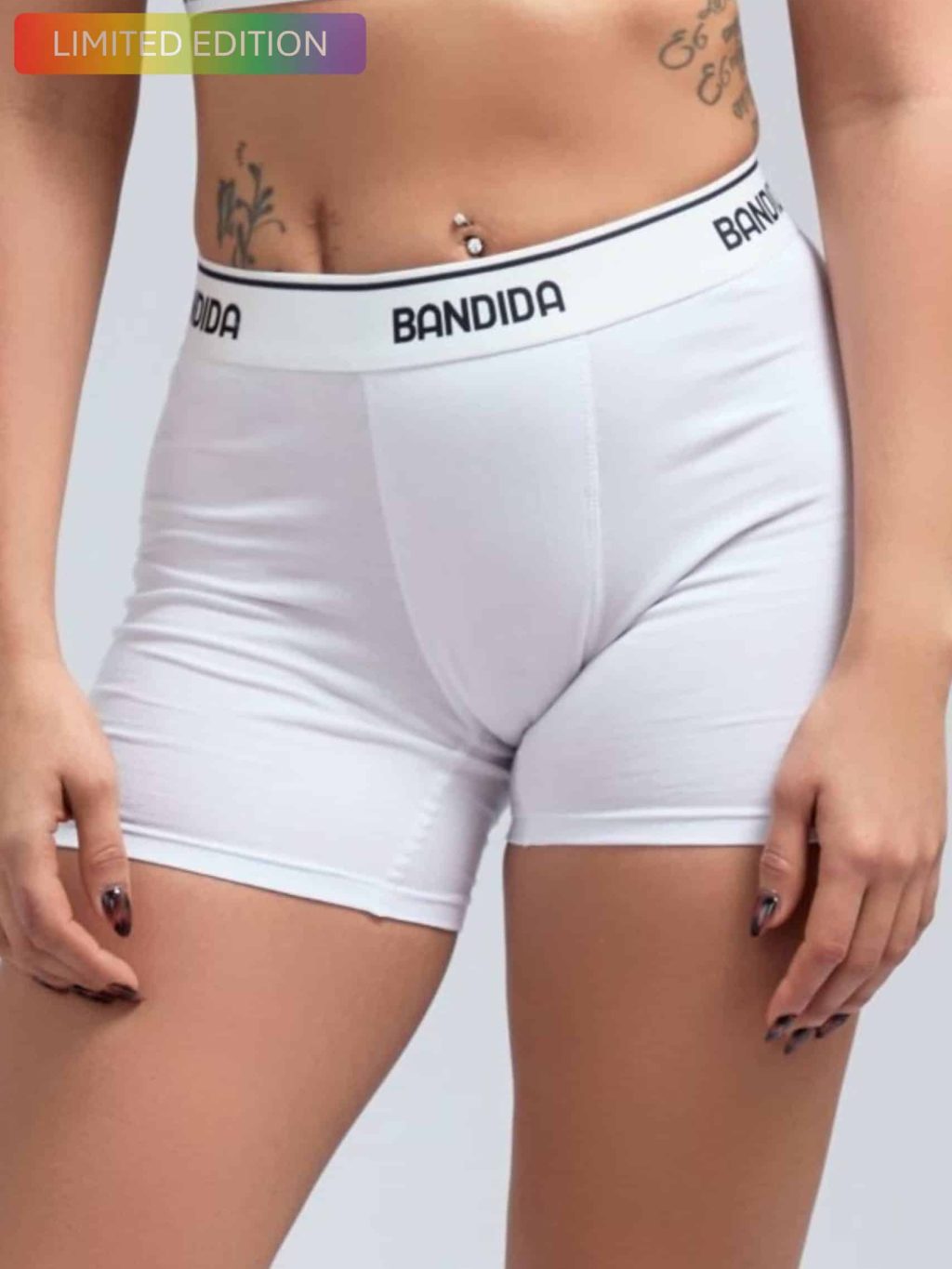 BOXER WHITE ELASTIEK WHITE LOGO BLACK