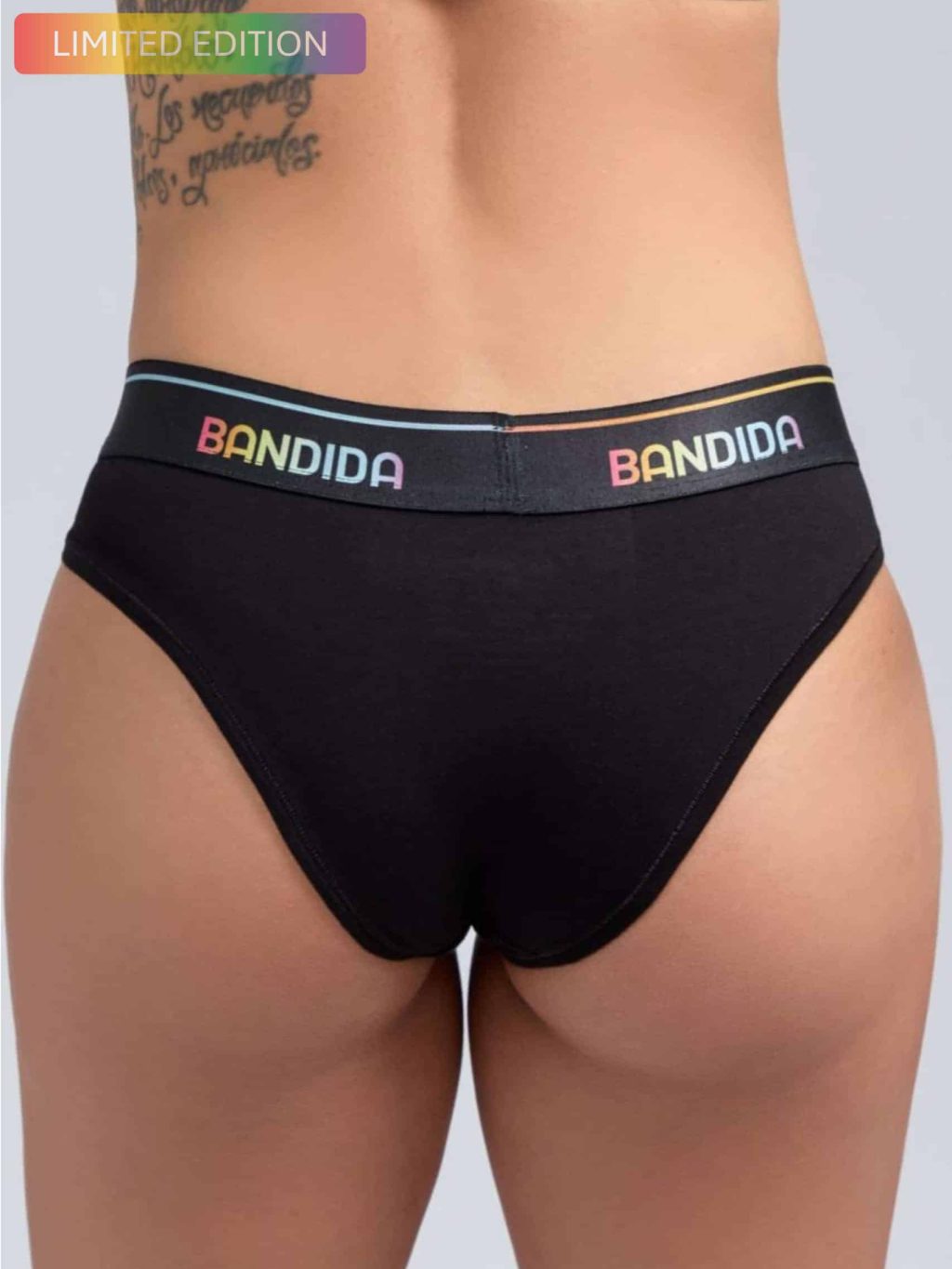 BIKINI PRIDE BLACK ELASTIEK